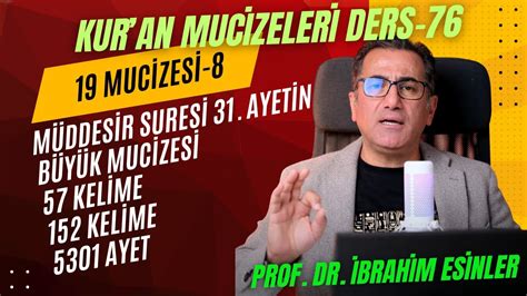 19 mucizesi 8 Kuranın bilimsel mucizeleri ders 76 YouTube