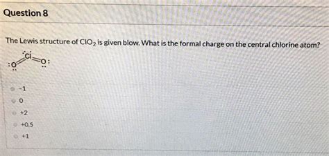 Clo2 Lewis Structure Formal Charges