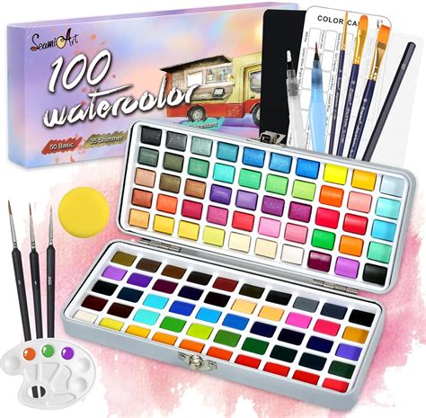 Tavada Aquarellfarben Set Lebendige Farben In Tragbarer Box