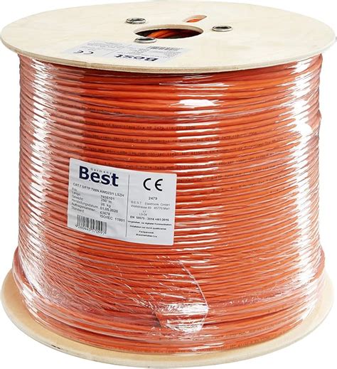 CAT 7 Verlegekabel 250m Duplex Best Gigabit Netzwerkkabel Kupfer LAN