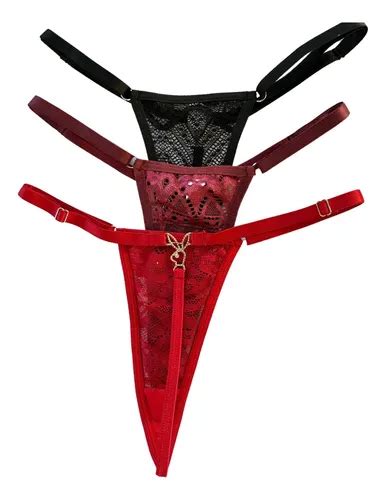 Calsinha Renda Fio Lingerie Sexy Pingente Coelhinha Kit Mercadolivre