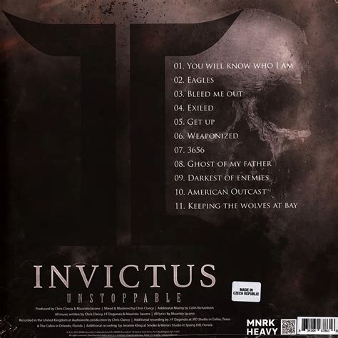 Invictus Unstoppable Black Vinyl Edition Vinyl LP 2022 EU