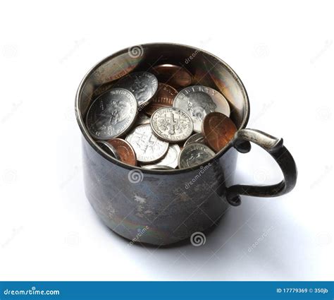 Tin Cup With Money Royalty Free Stock Images Image 17779369