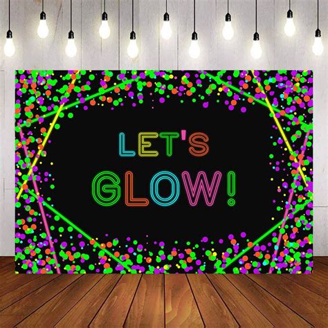 Mocsicka Lets Glow Neon Tube Colored Light Spots Photo Backdrops