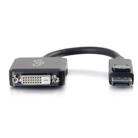 8in Displayport™ Male To Single Link Dvi D Female Adapter Converter