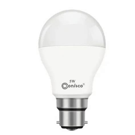 Round Cool Daylight 5W Conisco LED Bulb Base Type B22 At Best Price