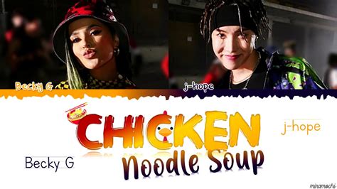 J Hope Chicken Noodle Soup Feat Becky G Lyrics Color Coded Han