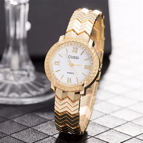 Buy A244 Cussi Womens Watches Golden Luxury Ladies