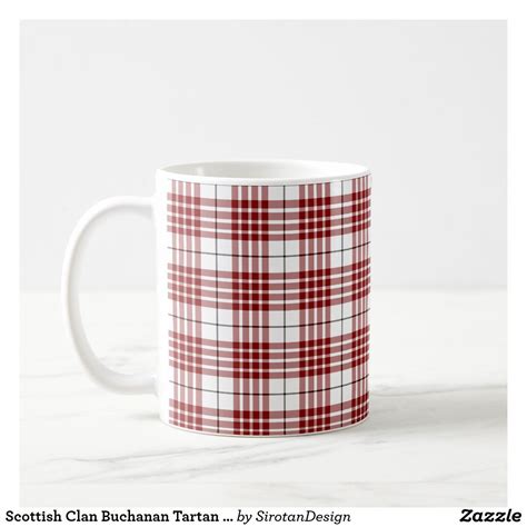 Scottish Clan Buchanan Tartan Plaid Pattern Coffee Mug Scottish Clans