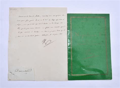 Lettre autographe signée Napoléon