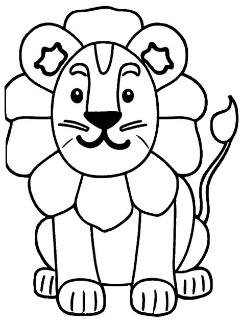 Giant Lion Coloring Page · Creative Fabrica