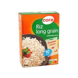 Livraison à domicile Cora Riz long grain en sachet cuisson 4x125g