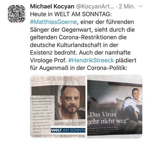 Corona Wir Sollten Nicht Zu Ngstlich Sein Michael Kocyan Artists