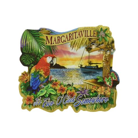 Margaritaville It S Five O Clock Somewhere Key West Vintage Decal 5