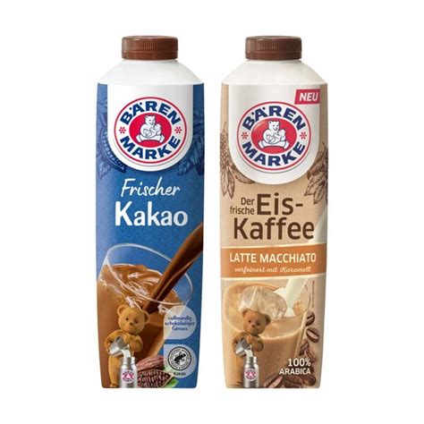 BÄRENMARKE DER FRISCHE KAKAO oder EISKAFFEE je 1 l Pckg von mein real