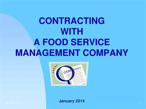 Ppt Contracting With A Food Service Management Company January