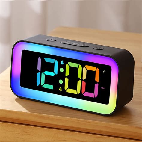 digital alarm clock bedside  bedrooms portable alarm clocks