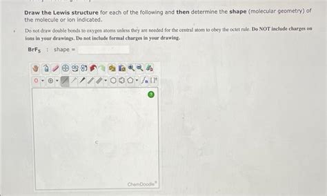 Solved Draw The Lewis Structure For Each Of The Following Chegg