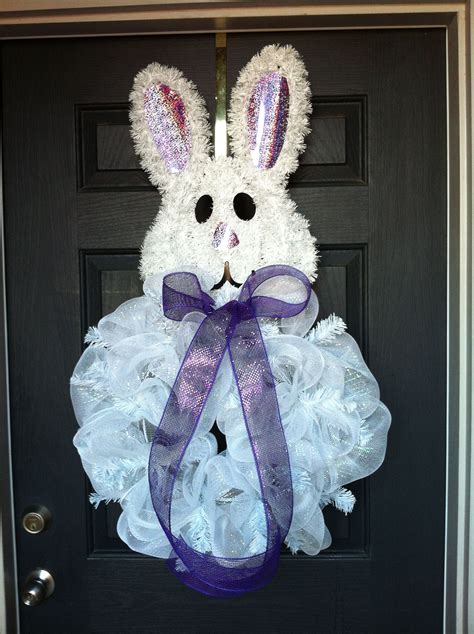 Easter Bunny Deco Mesh Wreath 60 Easter Projects Easter Crafts