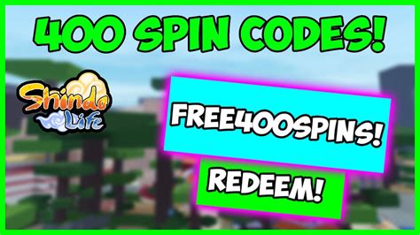 400 SPINS NEWEST Shindo Life CODES For FREE Spins Rell Coins