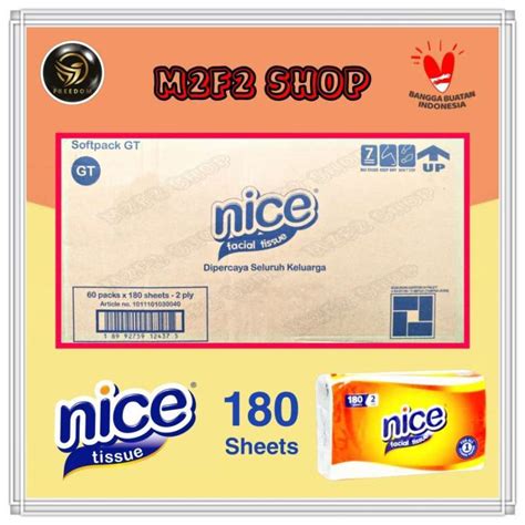 Jual Tisu Nice Facial Softpack Non Perfumed 180 Sheets Kemasan