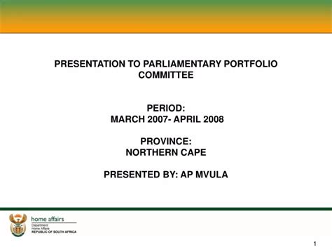 Ppt Presentation To Parliamentary Portfolio Committee Period Powerpoint Presentation Id 9542340