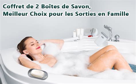 AHRITA Boite a Savon Voyage 2 Pièces Porte Savon avec égouttoir