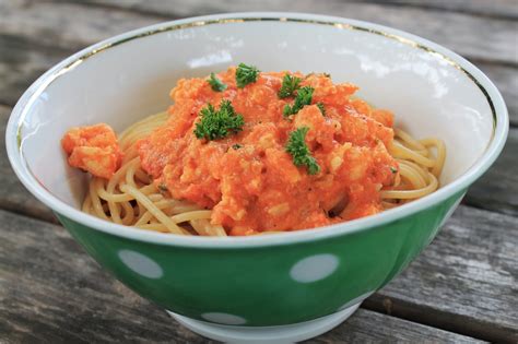 Svenja s Koch und Backblog Spaghetti mit meiner Lieblings Garnelensoße