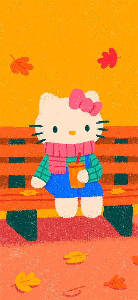 Hello Kitty Autumn Aesthetic Wallpapers - Sanrio Phone Wallpapers
