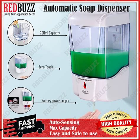 Redbuzz Automatic Gel Liquid Soap Dispenser Hand Sanitizer Auto