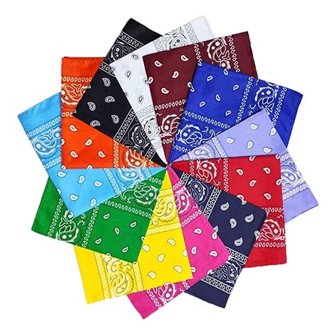 Ximin Bandanas For Men Women Bucket Head Wraps 12pcs Dozen Paisley