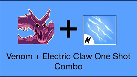 Venom Electric Claw One Shot Combo Roblox Blox Fruits Youtube