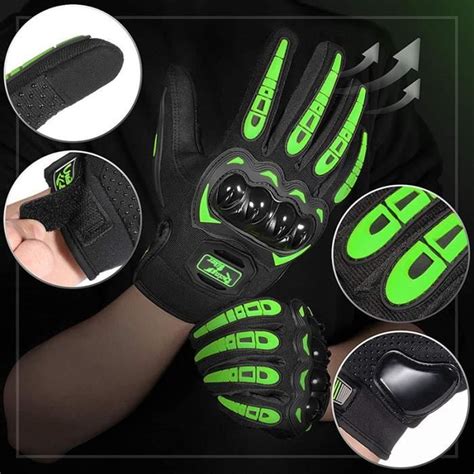 Bleu XXL Gants de moto respirants à écran tactile pour hommes