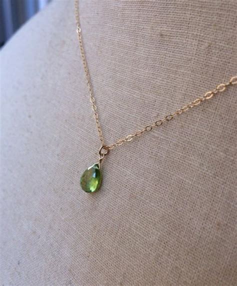 Peridot Necklace, August Birthstone, Birthstone Necklace, Peridot, Leo ...