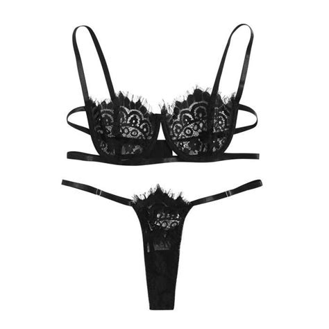 Ensemble Lingerie érotique sexy de tentation de dentelle de trois