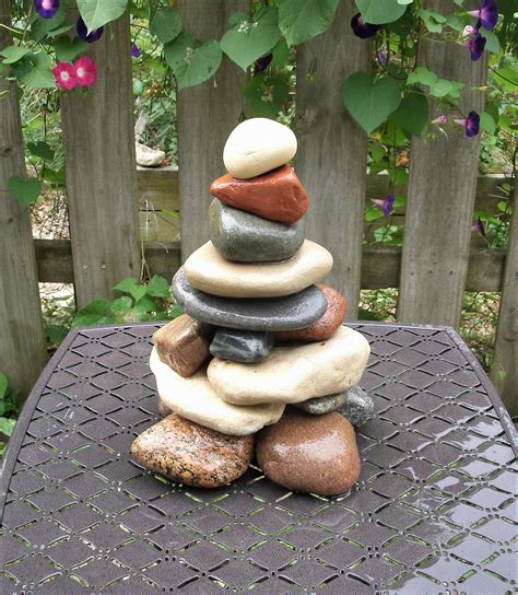 Garden Cairn Lake Michigan Leelanau Re Stackable Beach Stone Cairn