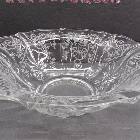 Etched Fostoria Rose Pattern Etsy