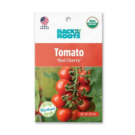 Back To The Roots Organic Red Cherry Tomato Seeds 1 Seed Packet