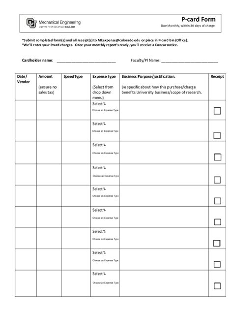 Fillable Online New Pcard Request Form Please Complete Pages Thru