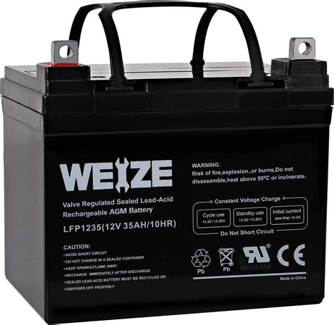 Weize V Ah Sealed Lead Acid Rechargeable Deep Cycle Sla Agm Battery