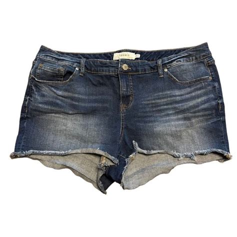 Torrid Shorts Torrid Women Skinny Short Shorts 22 Blue Frayed Hem