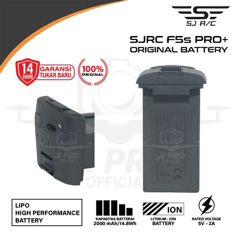 Jual Battery Drone SJRC F5S Pro Plus Batre 2000mAh Original Baterai F