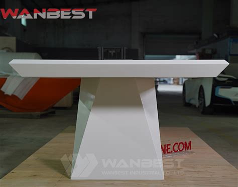 Newest White Square Solid Surface Conference Table