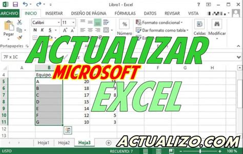 Cómo puedo actualizar Microsoft Excel Como Actualizo