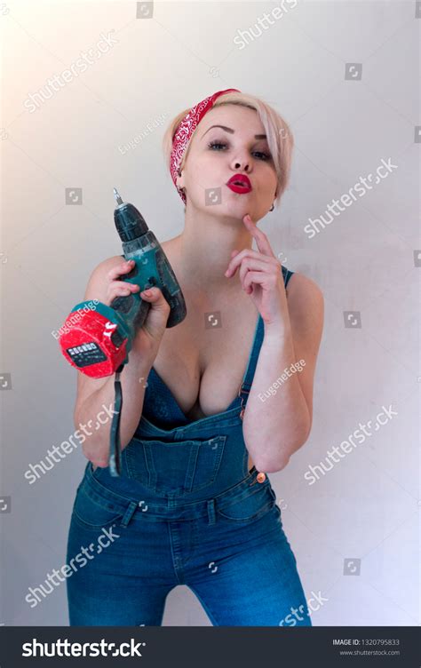 Hot Sexy Girl Builder Screwdriver Construction Stock Photo Shutterstock