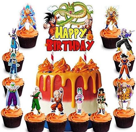 Dragon Decorations For Goku Cake Topper Cupcake Toppers Cool Birthday