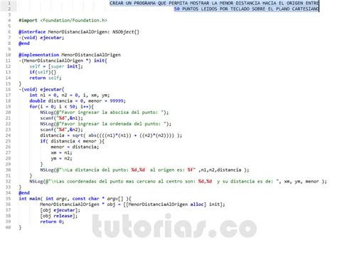 Ciclo For Java Menor Distancia Al Origen Tutorias Co