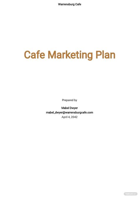 Coffee Shop Business Plan Template Free Lets Ease Your Plan Writing