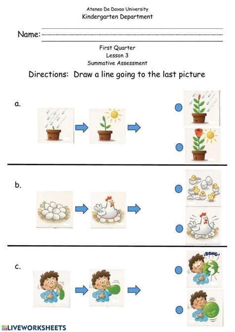 Summative Assessment Sequencing Worksheet Summative Assessment