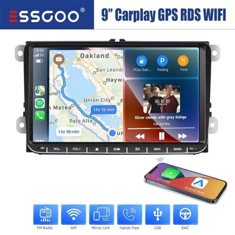 Autoradio Carplay Android Gps Nav Rds Wifi Pour Vw Golf Touran